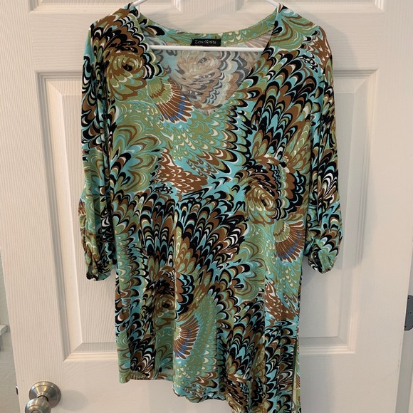 Zen-Knits Tops - Asymmetrical-hem Tunic